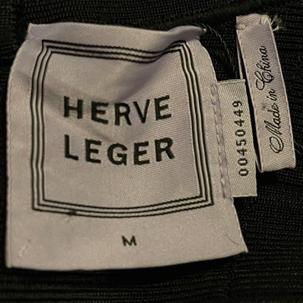 Herve Leger Black Cutout Midi Bandage Dress - Picture 2 of 3